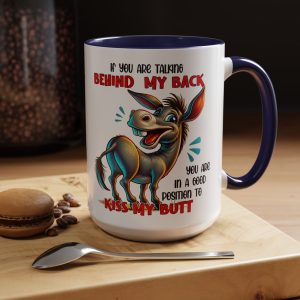 Funny Accent Coffee Mug with Whimsical Donkey Design – Great Gift for Coffee Lovers, Humorous Office Décor, Perfect for Birthdays, Gag Gifts