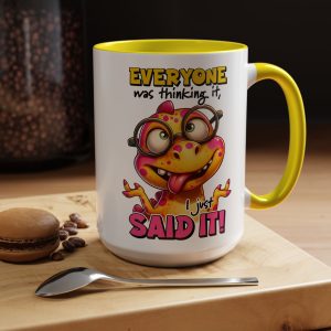 Quirky Accent Coffee Mug with Fun Frog Design, Perfect for Gifting, Daily Use, or Coffee Lovers, Humor, Office Decor, Birthday