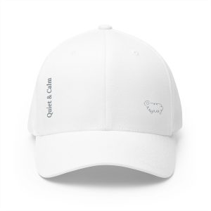 Solace™ Embroidered Quiet & Calm Cap — Minimal White Structured Hat